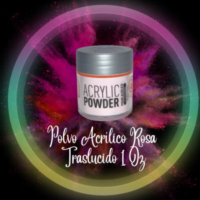 Polvo Acrílico Rosa Traslucido 1 oz.