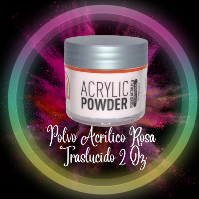 Polvo Acrílico Rosa Traslucido 2 Oz.